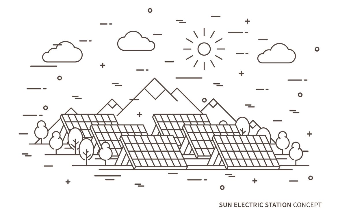 Солнечная электростанция раскраска